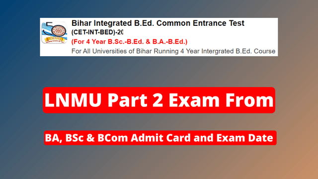 BA, BSc & BCom Admit Card and Exam Date 