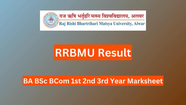 RRBMU Result 2024 - BA BSc BCom 1st 2nd 3rd Year Marksheet