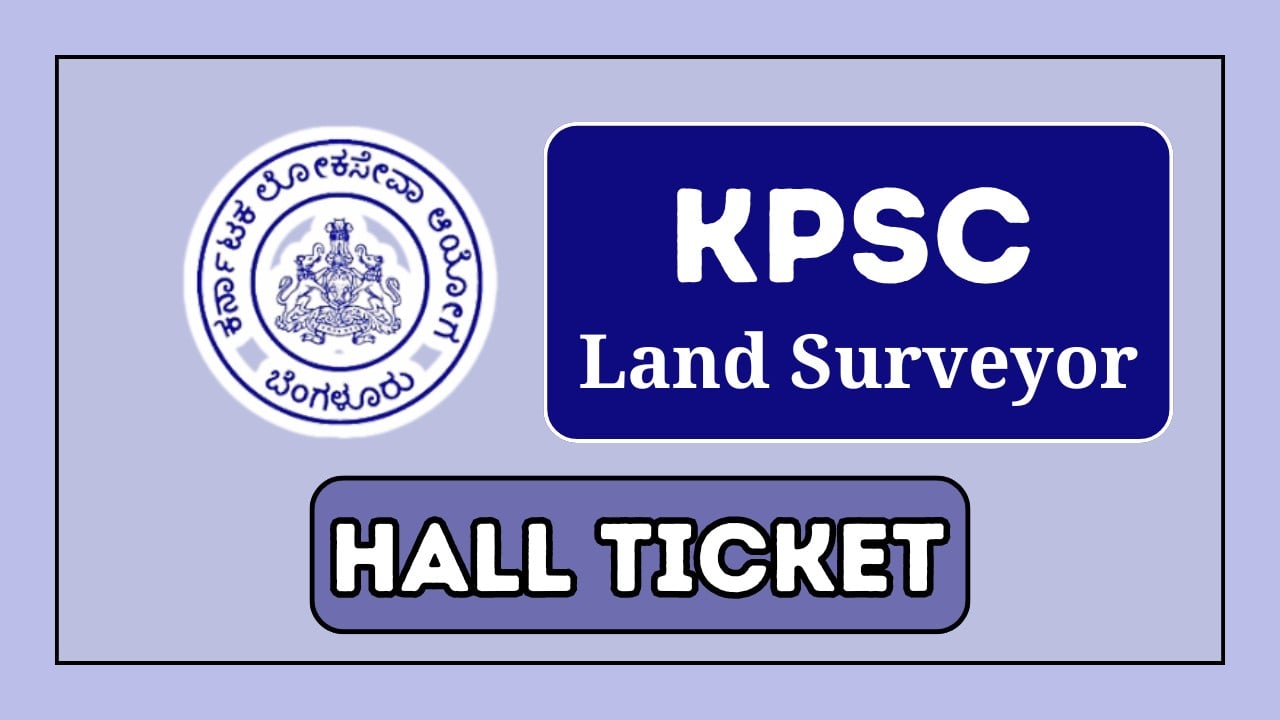 KPSC Land Surveyor Hall Ticket 