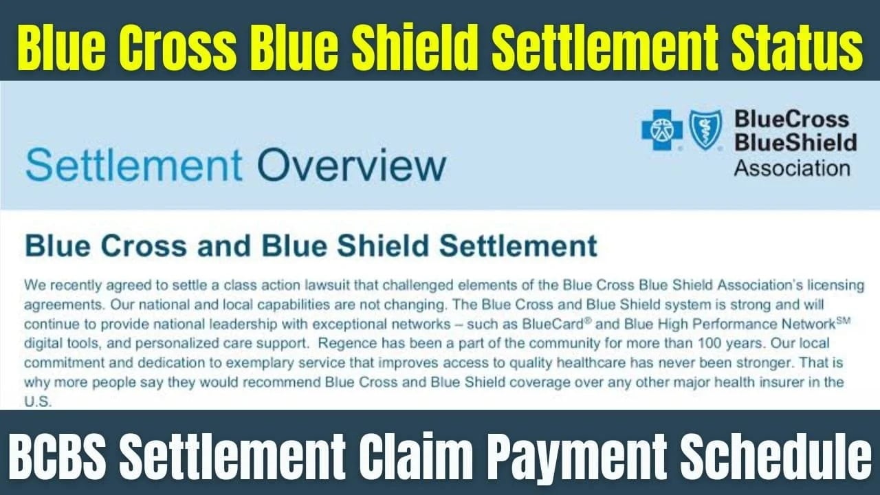 Blue Cross Blue Shield Settlement Payment