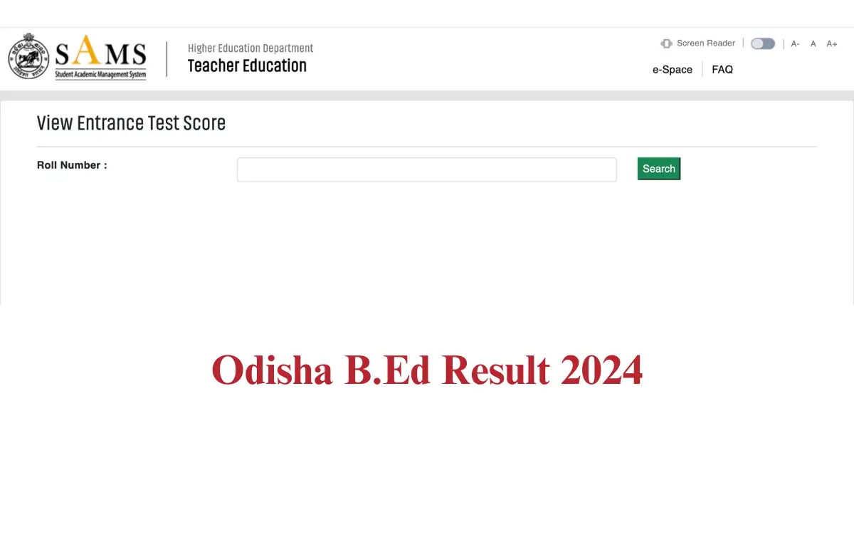 Odisha B.Ed Result 2024 Declared