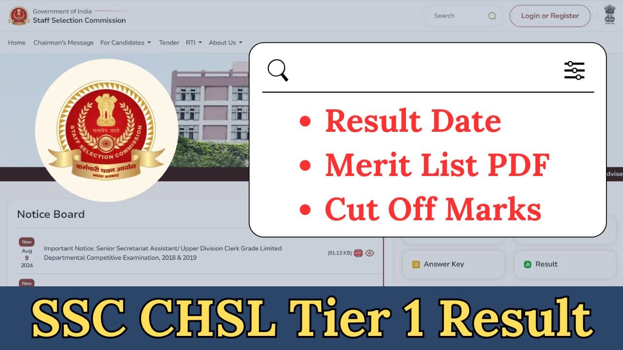 ssc chsl tier 1 result