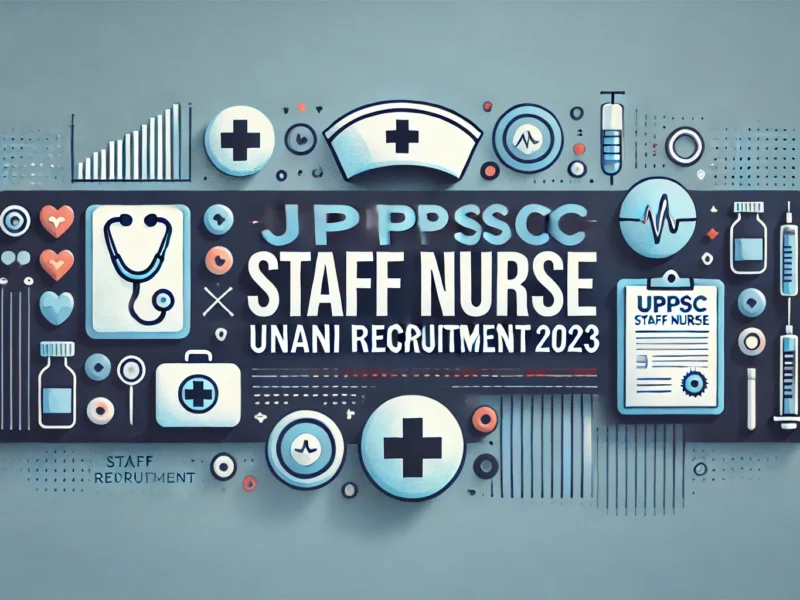 UPPSC Staff Nurse Unani Recruitment 2023