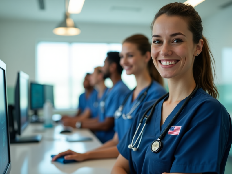 A photo of a veteran student in a nursing program, symbolizing the support and opportunities available for veterans pursuing a career in healthcare